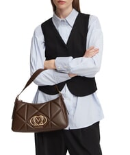 LOVE MOSCHINO EMBOSSED QUILTED Umh&auml;ngetasche braun - Damentaschen - 2