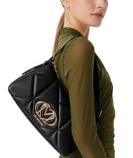 LOVE MOSCHINO EMBOSSED QUILTED Umh&auml;ngetasche Schwarz - Damentaschen - 2