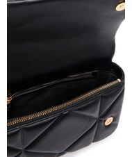 LOVE MOSCHINO EMBOSSED QUILTED Schultertasche mit Schultergurt Schwarz - Damentaschen - 4