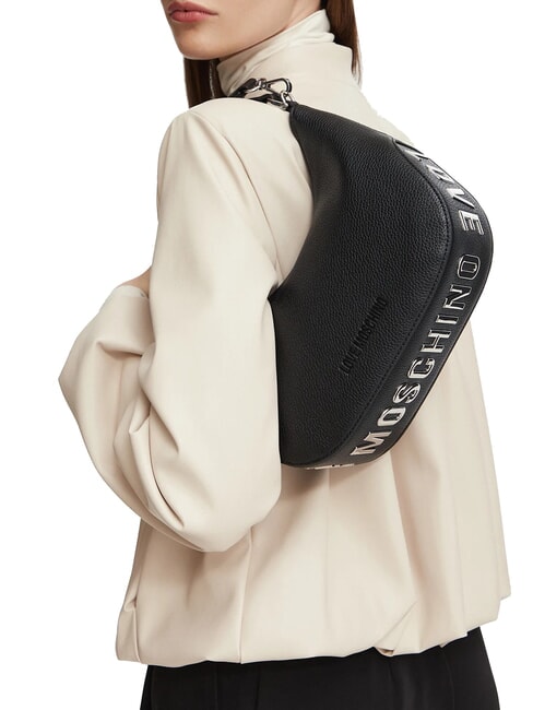 GIANT Schultertasche mit Schultergurt Schwarz Schwarz - Damentaschen