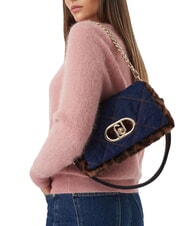 LIUJO LAPUFFY Schultertasche mit Schultergurt blauer Denim - Damentaschen - 2