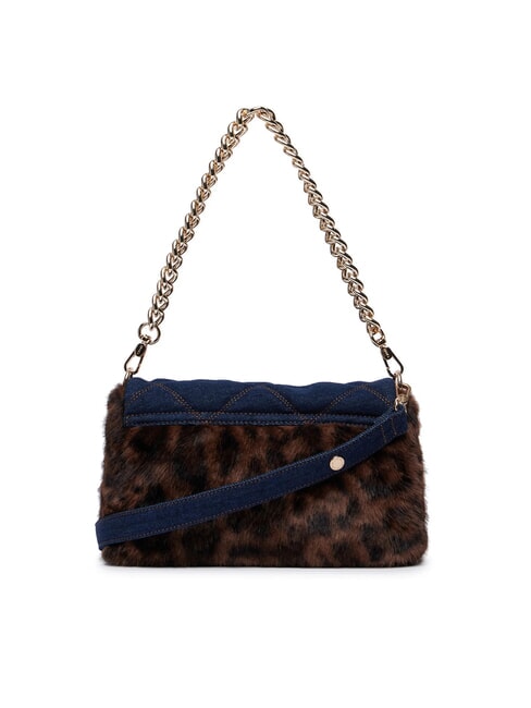LAPUFFY Schultertasche mit Schultergurt blauer Denim - Damentaschen