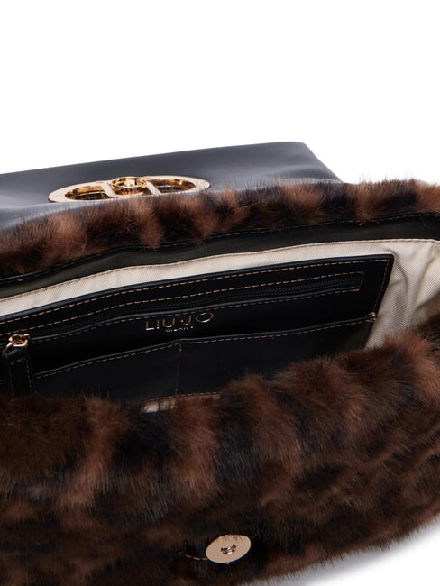 LAPUFFY Schultertasche mit Schultergurt blauer Denim - Damentaschen