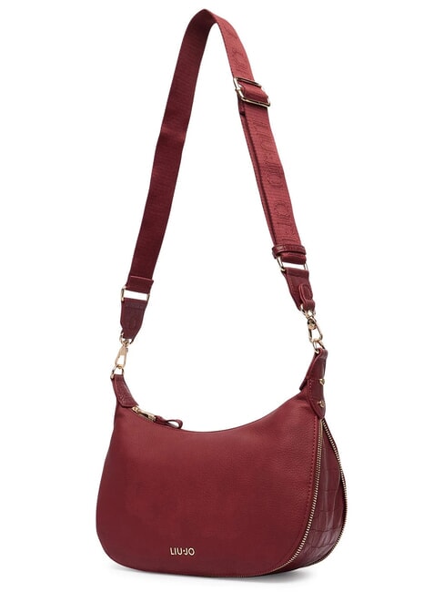 KALISKA Schultertasche mit Schultergurt tiefes Burgunderrot - Damentaschen