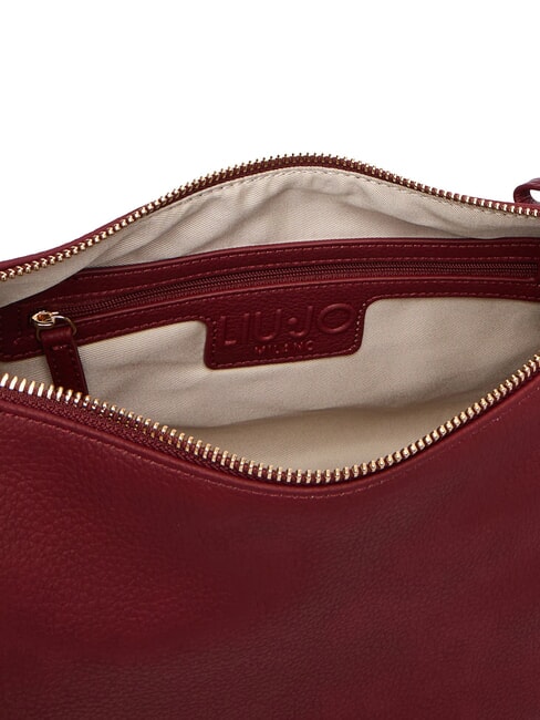 KALISKA Schultertasche mit Schultergurt tiefes Burgunderrot - Damentaschen