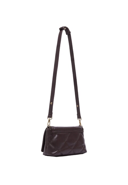 LAPUFFY Schultertasche mit Schultergurt rote Aubergine - Damentaschen