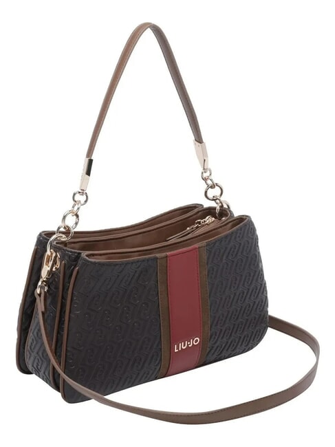EMATITE Schultertasche mit Schultergurt dunkelbraun - Damentaschen