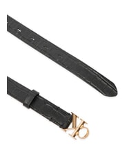 CALVIN KLEIN FACET CK BUCKLE Doppelseitiger Lederg&uuml;rtel Schwarz / Antik-Hellgold - G&uuml;rtel - 2