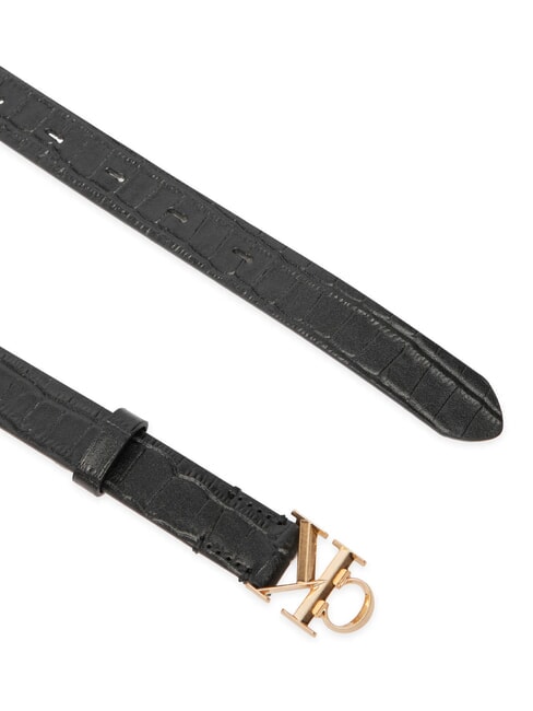 FACET CK BUCKLE Doppelseitiger Lederg&uuml;rtel Schwarz / Antik-Hellgold - G&uuml;rtel