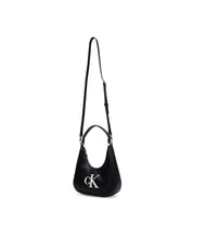 CALVIN KLEIN BOLD CK Schultertasche mit Schultergurt Schwarz/Wei&szlig; - Damentaschen - 3