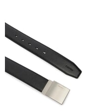 CALVIN KLEIN DRESS PLAQUE Lederg&uuml;rtel Schwarz / geb&uuml;rstetes Nickel - G&uuml;rtel - 2