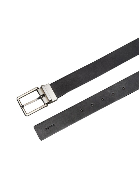 WARMTH BUCKLE Lederg&uuml;rtel schwarz/ck dunkelbraun/geb&uuml;rstet n - G&uuml;rtel