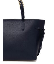 FURLA AVA Mittelgro&szlig;e Einkaufstasche aus Leder Tintenblau + Tintenblau innen. - Damentaschen - 3
