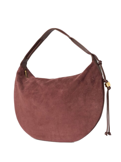THESS SUEDE BIM Maxi-Schultertasche aus Leder Beere - Damentaschen