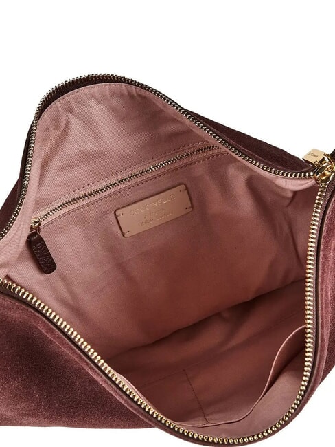 THESS SUEDE BIM Maxi-Schultertasche aus Leder Beere - Damentaschen