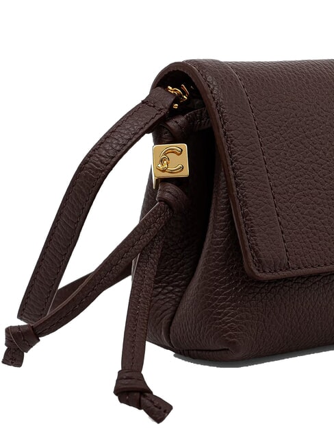 THESS Mini-Schultertasche aus Leder Beere - Damentaschen
