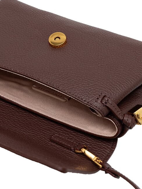 THESS Mini-Schultertasche aus Leder Beere - Damentaschen