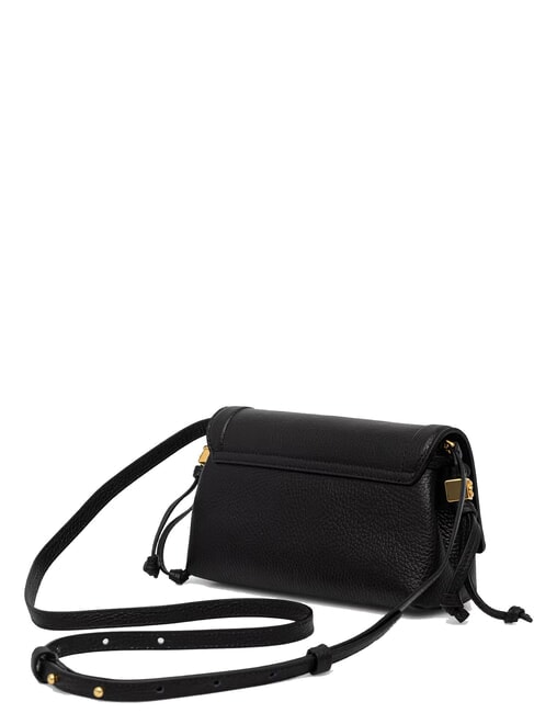 THESS Mini-Schultertasche aus Leder Schwarz - Damentaschen