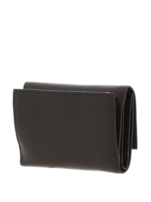 METALLIC SOFT Bifold-Brieftasche aus geh&auml;mmertem Leder Dreck - Brieftaschen Damen