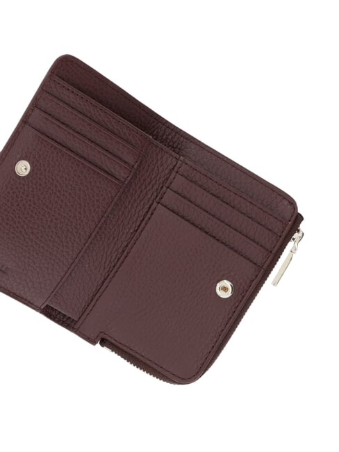 METALLIC SOFT Kleine Geldb&ouml;rse aus Leder Beere - Brieftaschen Damen