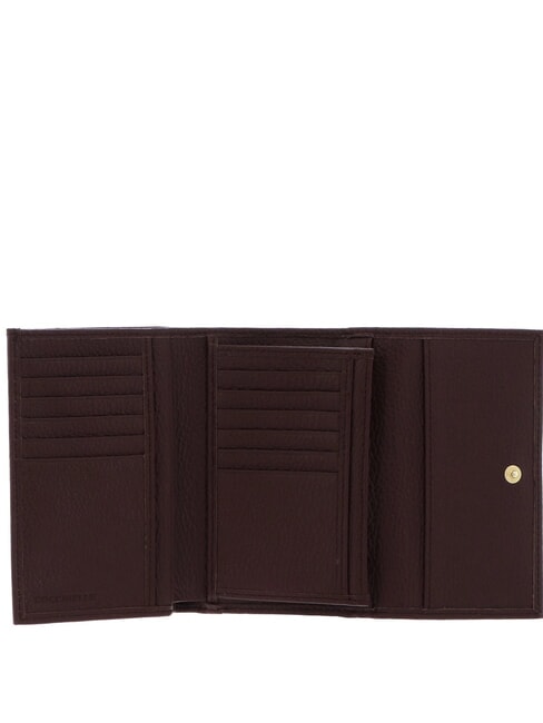 METALLIC SOFT Bifold-Brieftasche aus geh&auml;mmertem Leder Beere - Brieftaschen Damen