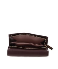 COCCINELLE METALLIC SOFT Bifold-Brieftasche aus geh&auml;mmertem Leder Beere - Brieftaschen Damen - 3