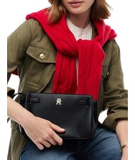 TOMMY HILFIGER TH JOY Schultertasche, doppelt tragbar Schwarz - Damentaschen - 2