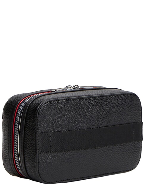TH CENTRAL Ger&auml;ndelte Kosmetiktasche mit Logo Schwarz - Beauty-Case