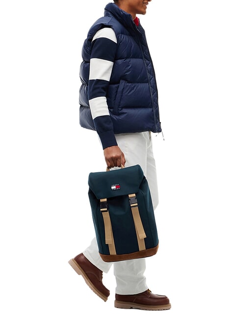 TJM COLORBLOCK Rucksack mit Klappe dunkles Nachtmarineblau - Rucks&auml;cke f&uuml;r Schule &amp; Freizeit