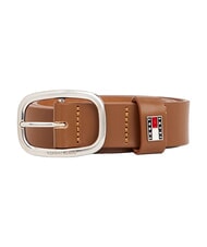 TOMMY HILFIGER TOMMY JEANS OVAL  Verk&uuml;rzbarer Lederg&uuml;rtel Cognac - G&uuml;rtel - 4