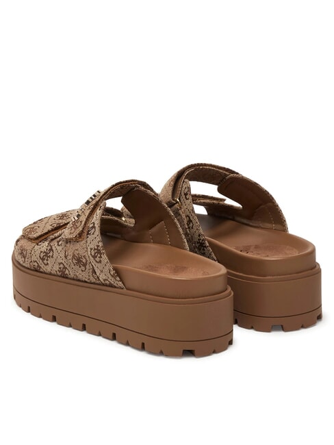 FAXON2 6,5 cm Keilsandalen Beige / Braun - Damenschuhe