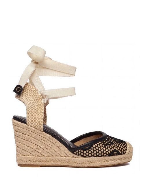 CHEYIN Espadrille-Sandalen mit 10 cm Absatz schwarz nat&uuml;rlich - Damenschuhe
