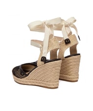 GUESS CHEYIN Espadrille-Sandalen mit 10 cm Absatz schwarz nat&uuml;rlich - Damenschuhe - 3