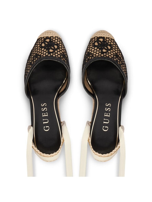 CHEYIN Espadrille-Sandalen mit 10 cm Absatz schwarz nat&uuml;rlich - Damenschuhe