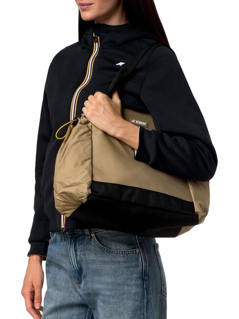 AISY Schultertasche mit Schultergurt beige khaki - Damentaschen