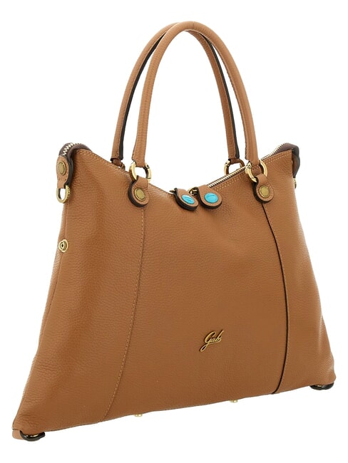 THAMARA PLUS Mittelgro&szlig;e Schultertasche aus Leder L&ouml;we/Gams - Damentaschen