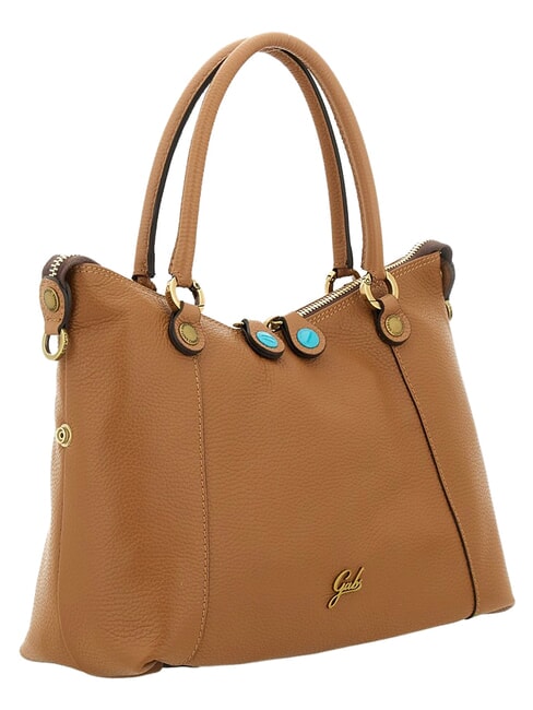 THAMARA PLUS Mittelgro&szlig;e Schultertasche aus Leder L&ouml;we/Gams - Damentaschen