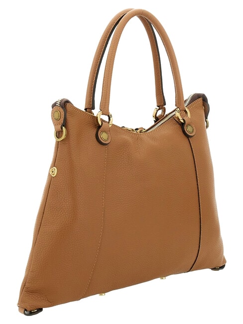 THAMARA PLUS Mittelgro&szlig;e Schultertasche aus Leder L&ouml;we/Gams - Damentaschen