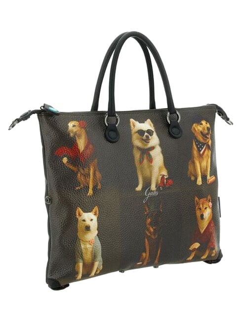 G3 PLUS Mittlere Einkaufstasche, wandelbar weltweit Hunde grau - Damentaschen