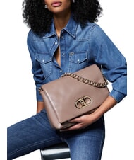 LIUJO LAPUFFY Schultertasche mit Schultergurt Mokka - Damentaschen - 2