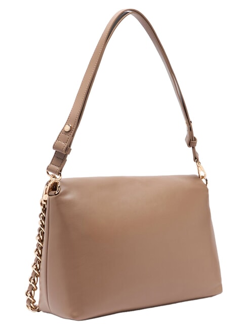 LAPUFFY Schultertasche mit Schultergurt Mokka - Damentaschen