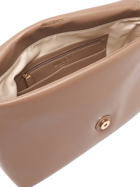 LAPUFFY Schultertasche mit Schultergurt Mokka - Damentaschen