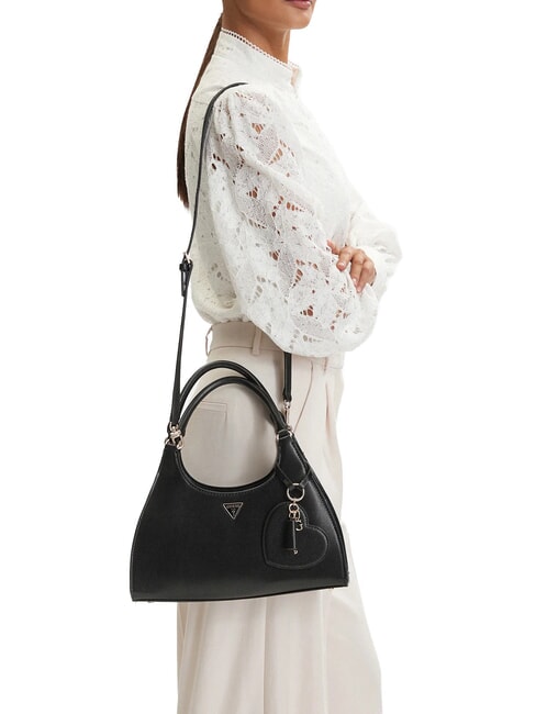 ISOBEL Schultertasche mit Schultergurt SCHWARZ - Damentaschen