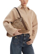 GUESS KARNILLA Umh&auml;ngetasche Latte-Logo / braun - Damentaschen - 2