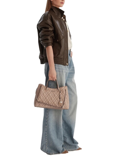 ISEMAY Handtasche mit Schulterriemen blasser Mokka - Damentaschen