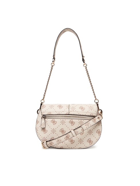 CARRIE Schultertasche mit Schultergurt Vanille-Logo - Damentaschen