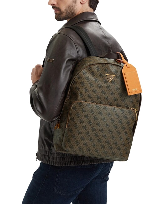 MILANO2 4G Print Rucksack Kaffee - Rucks&auml;cke f&uuml;r Schule &amp; Freizeit