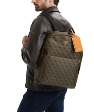 GUESS MILANO2 4G Print Rucksack Kaffee - Rucks&auml;cke f&uuml;r Schule &amp; Freizeit - 4