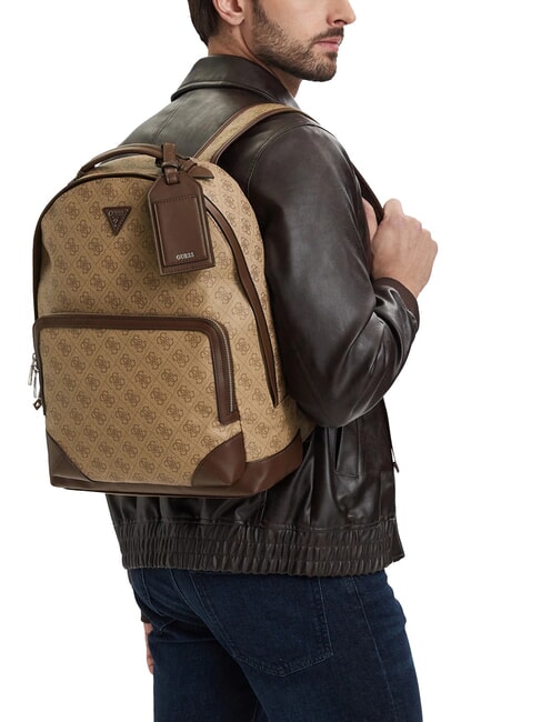MILANO2 Rucksack Beige/Cognac - Rucks&auml;cke f&uuml;r Schule &amp; Freizeit