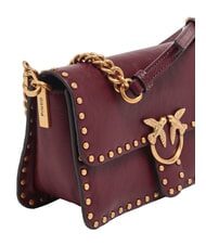 PINKO LOVE ONE SLOUCHY Mini-Schultertasche intensives Johannisbeer-Antikgold - Damentaschen - 5
